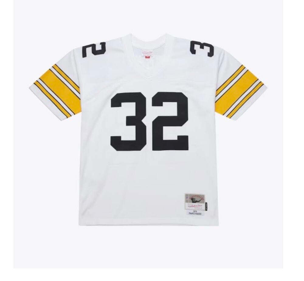 Mitchell&Ness Vtg Franco Harris White Pittsburgh Steelers 1976 Legacy Jersey 2XL